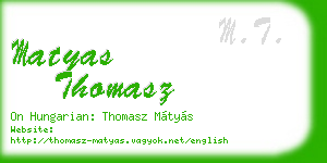 matyas thomasz business card